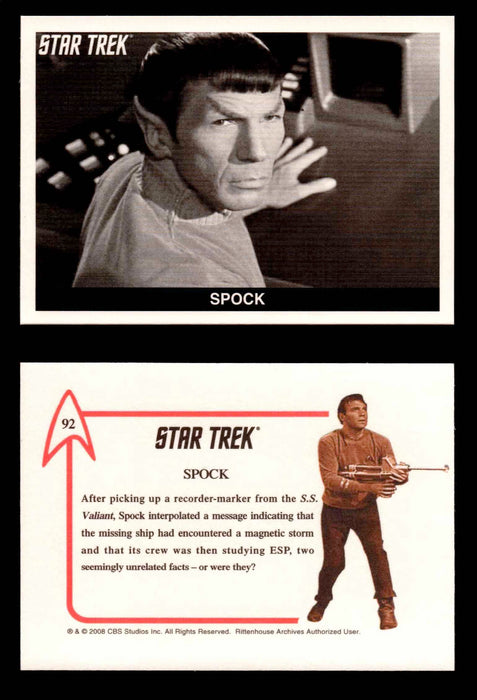 Star Trek TOS 40th Anniversary S2 1967 Expansion Card You Pick Singles #91-108 #92    Spock  - TvMovieCards.com