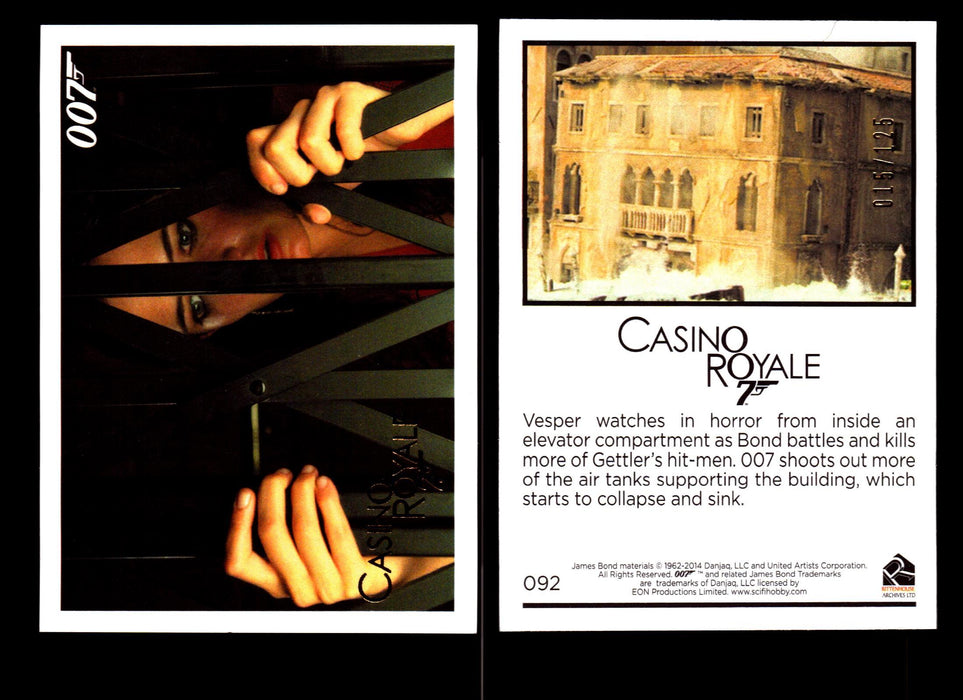 James Bond Archives 2014 Casino Royal Gold Parallel Card You Pick Number #92  - TvMovieCards.com