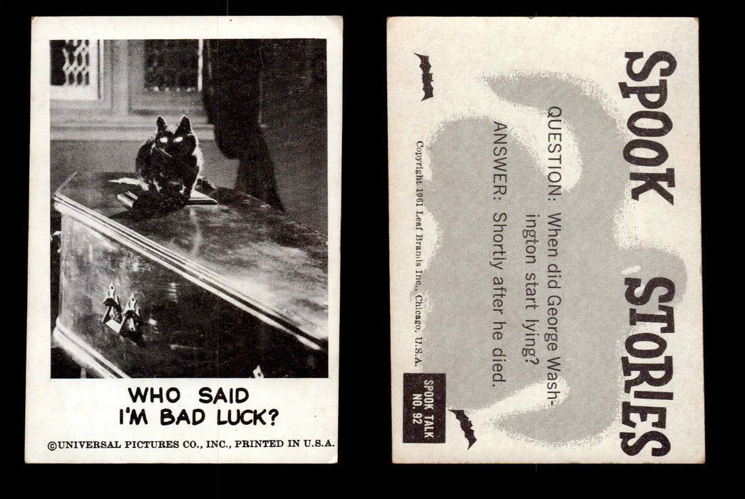 1961 Spook Stories Series 2 Leaf Vintage Trading Cards You Pick Singles #72-#144 #92  - TvMovieCards.com
