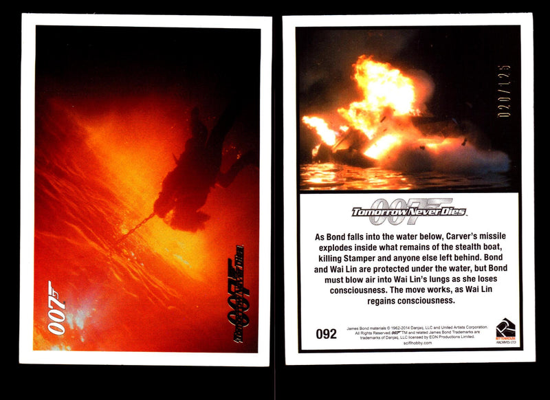 James Bond Archives 2014 Tomorrow Never Dies Gold Parallel Card You Pick Singles #92  - TvMovieCards.com