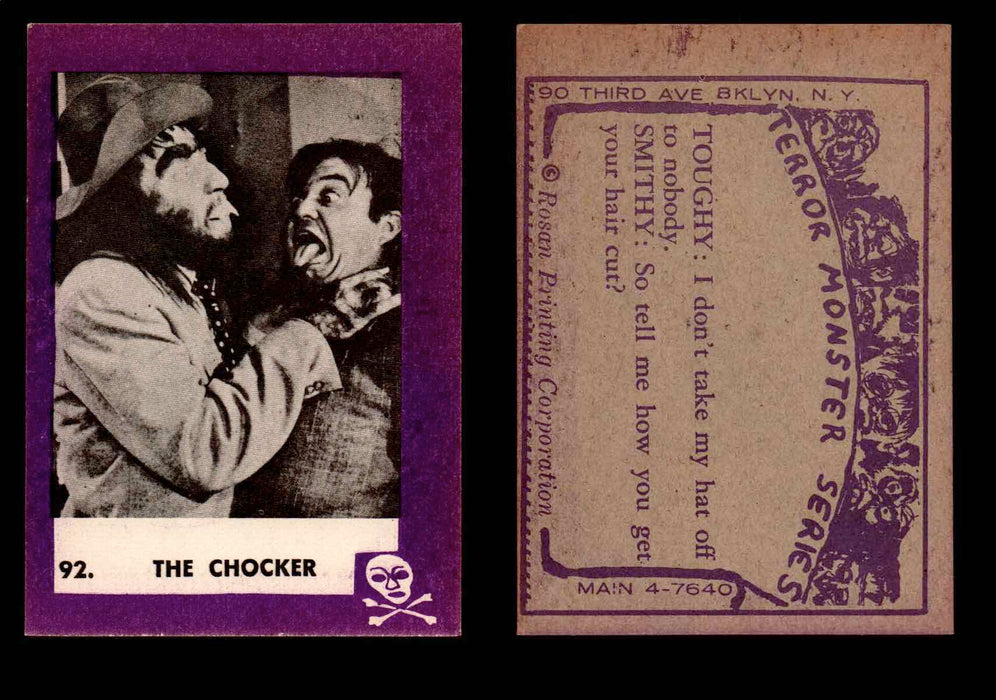1963 Terror Monsters Rosan Vintage Trading Cards You Pick Singles #1-132 #92  - TvMovieCards.com