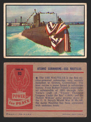 1954 Power For Peace Vintage Trading Cards You Pick Singles #1-96 93   Atomic Submarine - USS Nautilus  - TvMovieCards.com