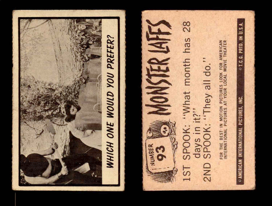 1966 Monster Laffs Midgee Vintage Trading Card You Pick Singles #1-108 Horror #93  - TvMovieCards.com
