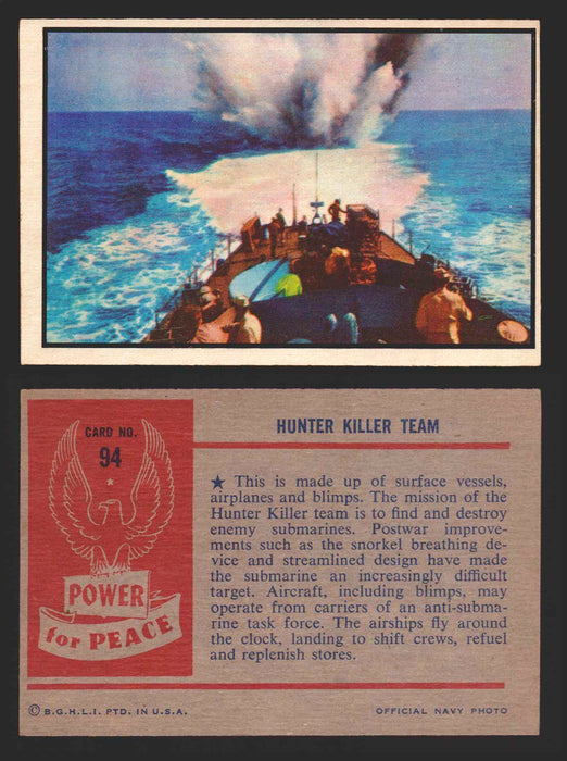 1954 Power For Peace Vintage Trading Cards You Pick Singles #1-96 94   Hunter Killer Team  - TvMovieCards.com