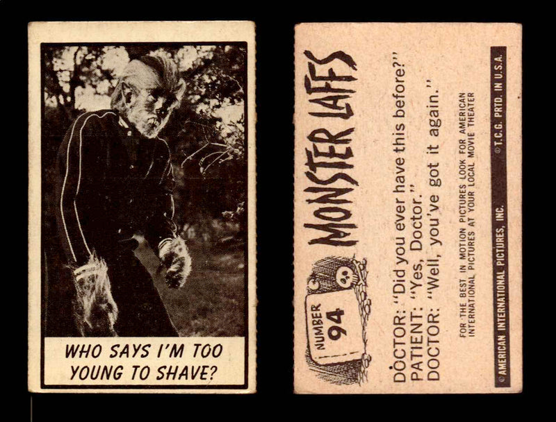 1966 Monster Laffs Midgee Vintage Trading Card You Pick Singles #1-108 Horror #94  - TvMovieCards.com