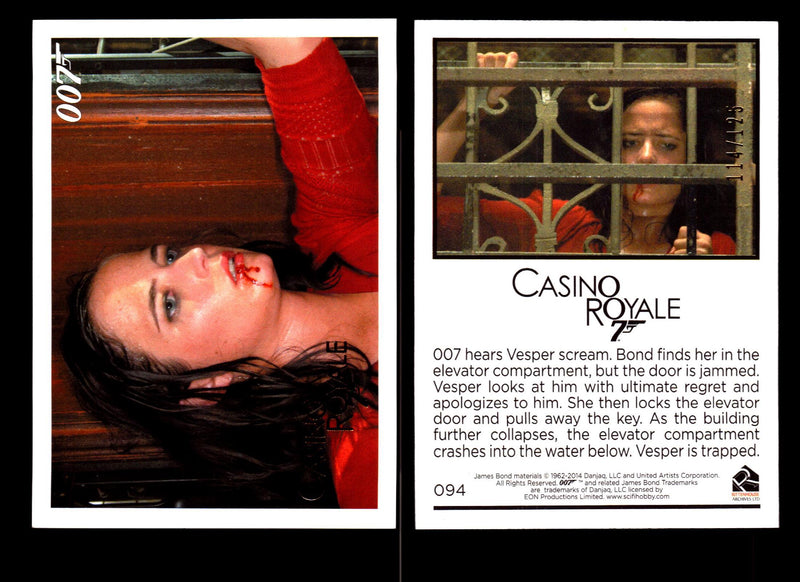 James Bond Archives 2014 Casino Royal Gold Parallel Card You Pick Number #94  - TvMovieCards.com