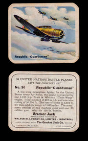 Cracker Jack United Nations Battle Planes Vintage You Pick Single Cards #71-147   - TvMovieCards.com