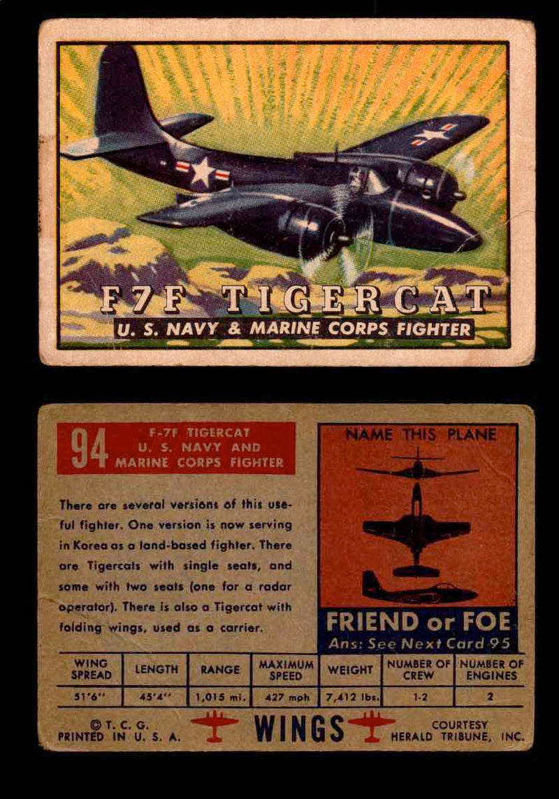 1952 Wings Topps TCG Vintage Trading Cards You Pick Singles #1-100 #94  - TvMovieCards.com