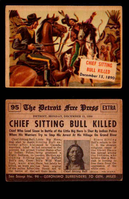 1954 Scoop Newspaper Series 2 Topps Vintage Trading Cards U Pick Singles #78-156 95   Chief Sitting Bull Killed  - TvMovieCards.com