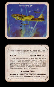 Cracker Jack United Nations Battle Planes Vintage You Pick Single Cards #71-147 #95  - TvMovieCards.com