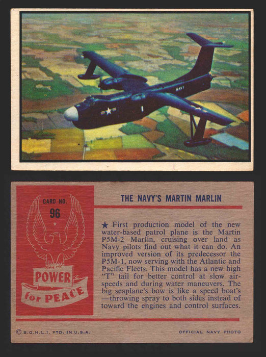 1954 Power For Peace Vintage Trading Cards You Pick Singles #1-96 96   The Navy's Martin Marlin  - TvMovieCards.com
