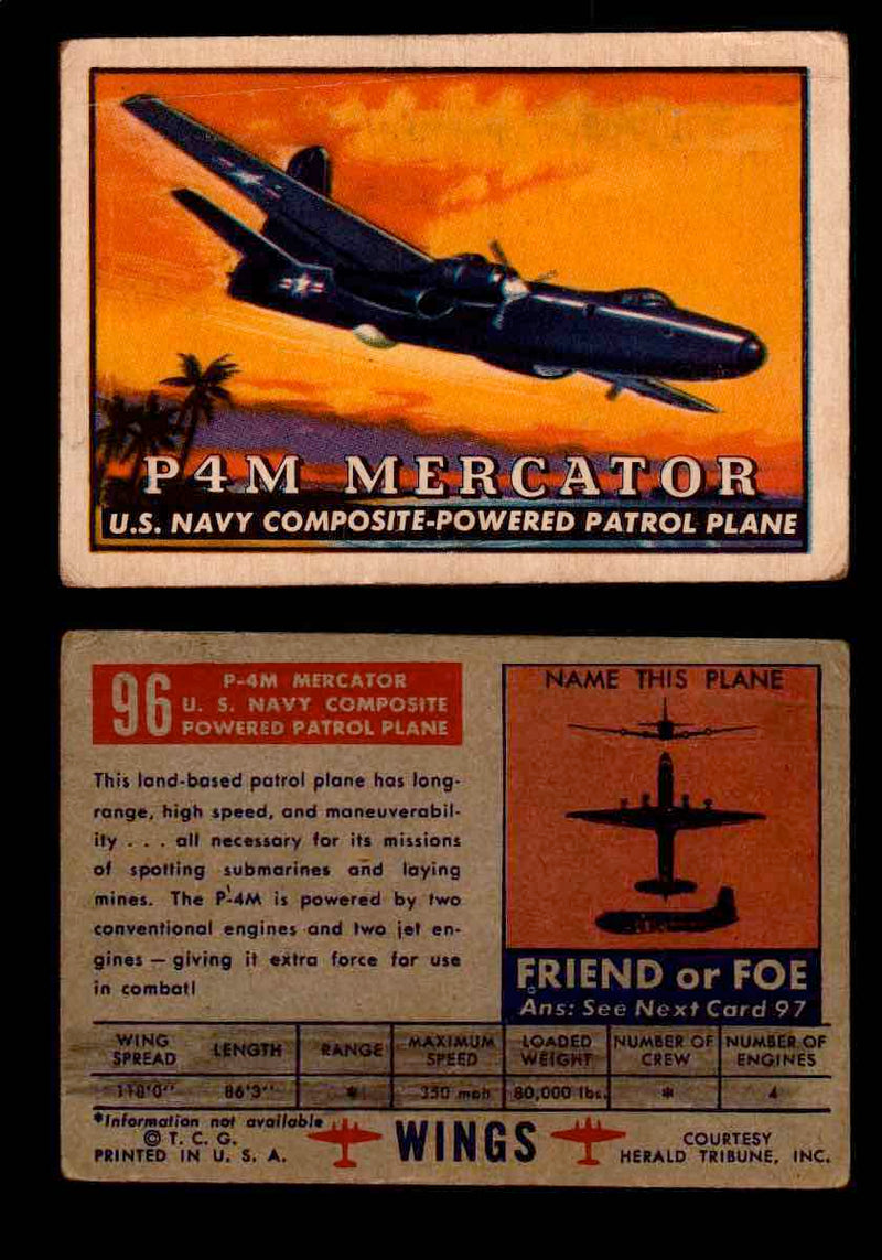 1952 Wings Topps TCG Vintage Trading Cards You Pick Singles #1-100 #96  - TvMovieCards.com