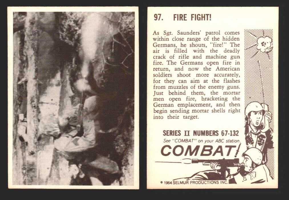 1964 Combat Series II Donruss Selmur Vintage Card You Pick Singles #67-132 97   Fire Fight!  - TvMovieCards.com