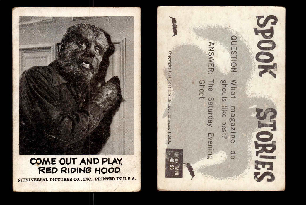 1961 Spook Stories Series 2 Leaf Vintage Trading Cards You Pick Singles #72-#144 #98  - TvMovieCards.com