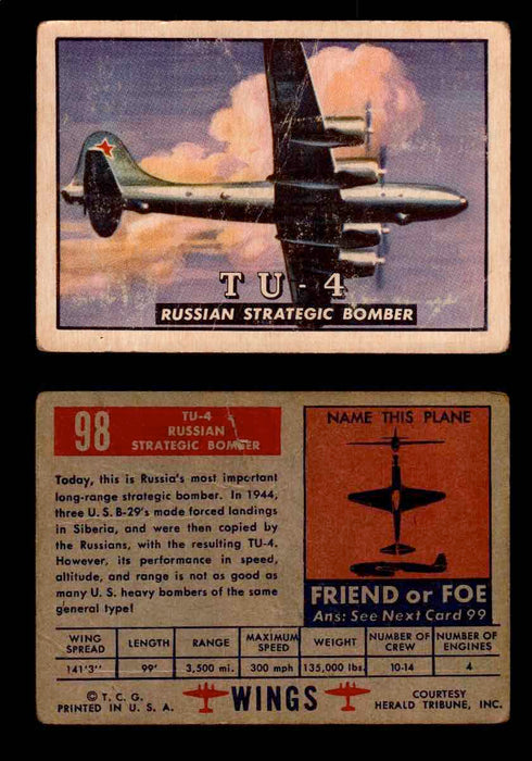 1952 Wings Topps TCG Vintage Trading Cards You Pick Singles #1-100 #98  - TvMovieCards.com