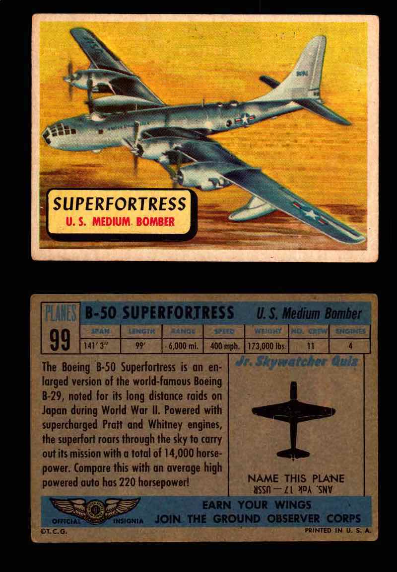 1957 Planes Series II Topps Vintage Card You Pick Singles #61-120 #99  - TvMovieCards.com