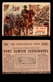 1954 Scoop Newspaper Series 2 Topps Vintage Trading Cards U Pick Singles #78-156 99   Fort Sumter Surrenders  - TvMovieCards.com