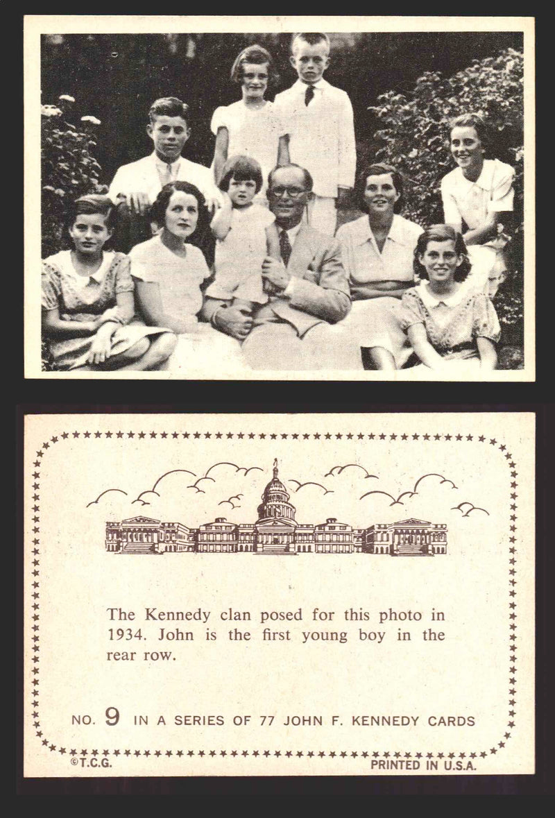 1964 The Story of John F. Kennedy JFK Topps Trading Card You Pick Singles #1-77 #9  - TvMovieCards.com