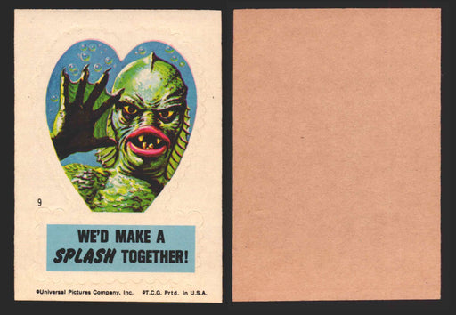 1966 Frankenstein Stickers Vintage Trading Cards You Pick Singles #1-44 EX Topps #9 We'd Make a Splash Together!  - TvMovieCards.com