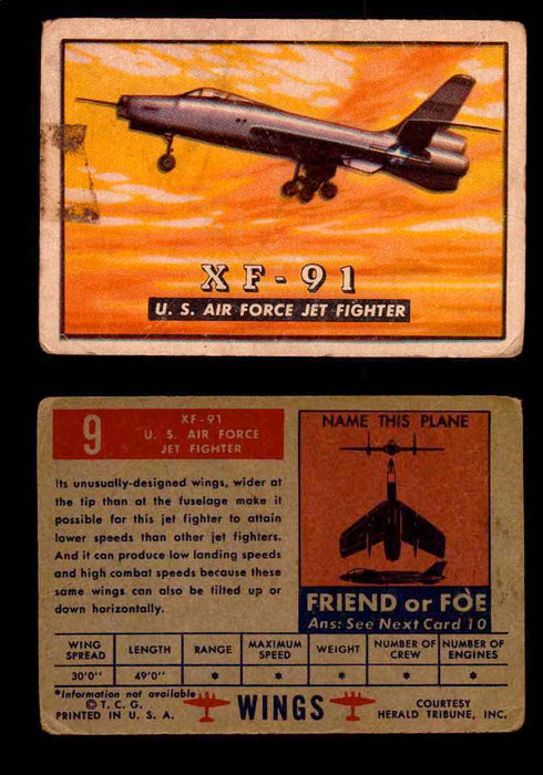 1952 Wings Topps TCG Vintage Trading Cards You Pick Singles #1-100 #9  - TvMovieCards.com