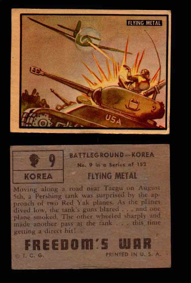 1950 Freedom's War Korea Topps Vintage Trading Cards You Pick Singles #1-100 #9  - TvMovieCards.com