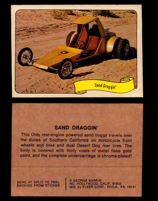 Kustom Cars - Series 1 George Barris 1975 Fleer Sticker Vintage Cards You Pick S #24 Sand Draggin'  - TvMovieCards.com