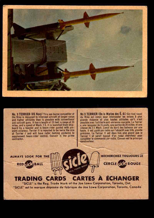 1959 Sicle Aircraft & Missile Canadian Vintage Trading Card U Pick Singles #1-25 #9 Terrier  - TvMovieCards.com