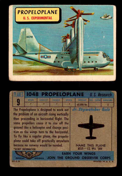 1957 Planes Series I Topps Vintage Card You Pick Singles #1-60 #9  - TvMovieCards.com
