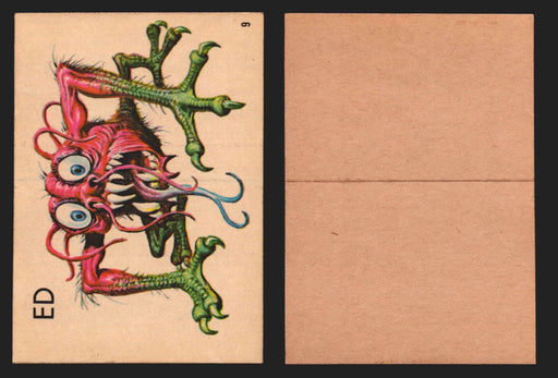 1965 Ugly Stickers Topps Trading Card You Pick Singles #1-44 with Variants #9 Ed  - TvMovieCards.com