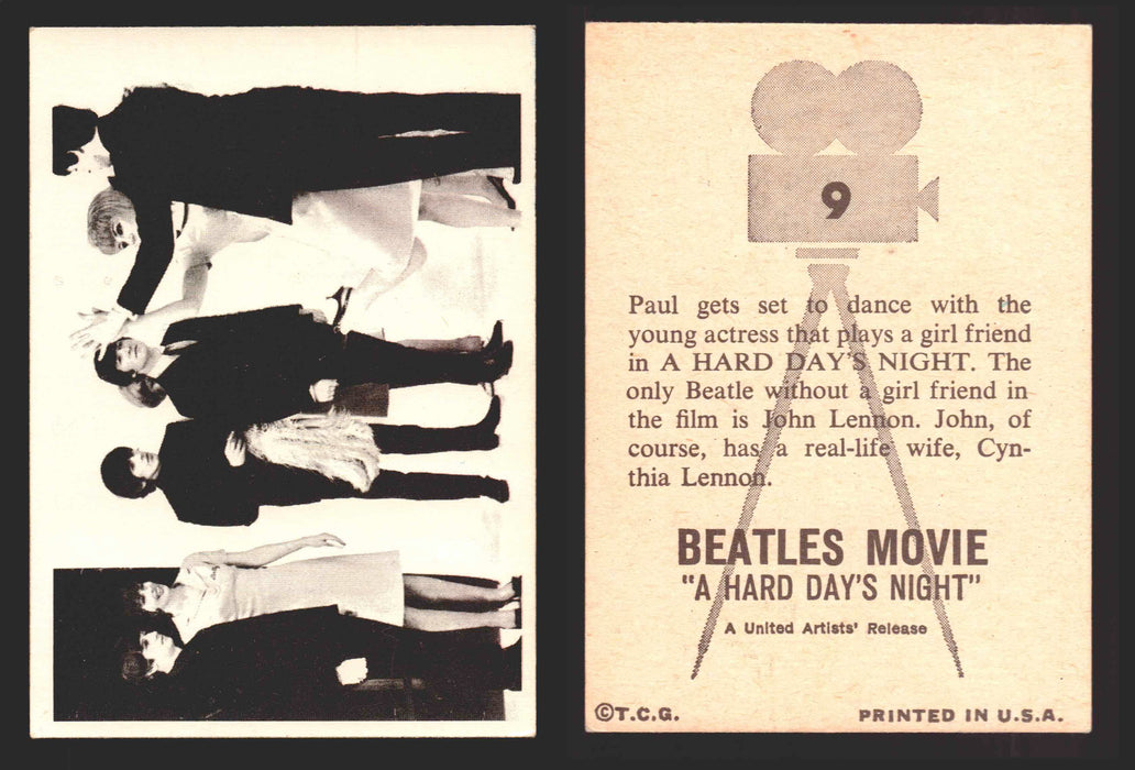 Beatles A Hard Days Night Movie Topps 1964 Vintage Trading Card You Pick Singles #9  - TvMovieCards.com