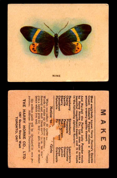 1925 Harry Horne Butterflies FC2 Vintage Trading Cards You Pick Singles #1-50 #9  - TvMovieCards.com