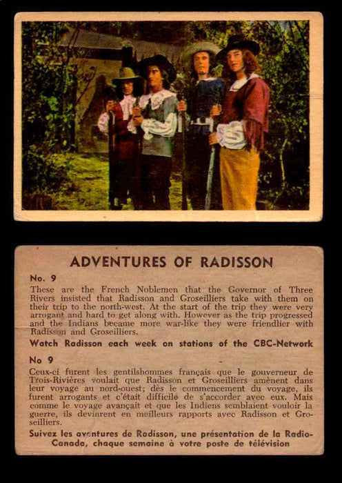 1957 Adventures of Radisson (Tomahawk) TV Vintage Card You Pick Singles #1-50 #9  - TvMovieCards.com