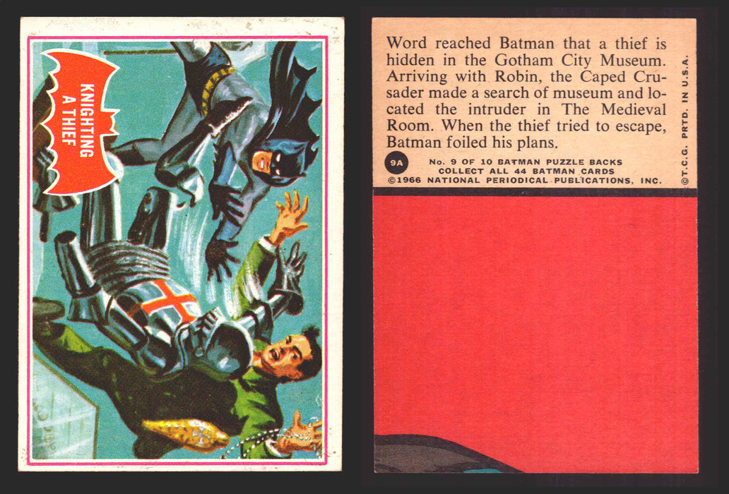 1966 Batman Series A (Red Bat) Vintage Trading Card You Pick Singles #1A-44A #9  - TvMovieCards.com