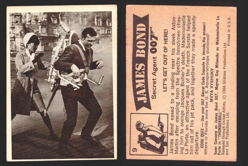 1966 James Bond 007 Thunderball Vintage Trading Cards You Pick Singles #1-66 9   Let's Get Out Of Here!  - TvMovieCards.com