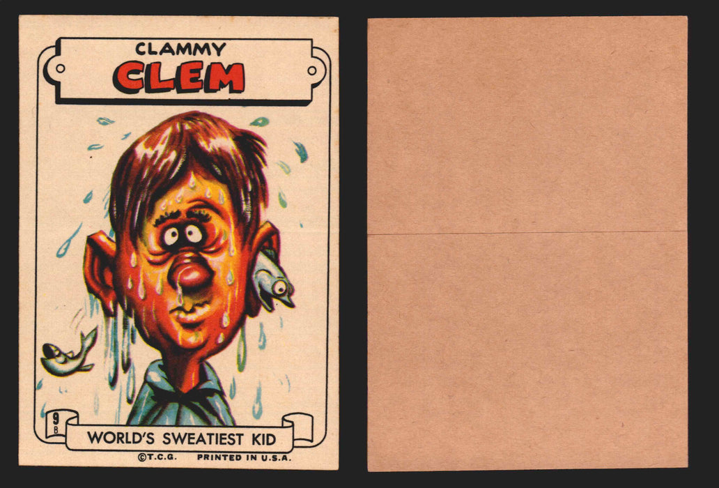 1966 Slob Stickers Topps Trading Card You Pick Singles #1-44 Series 1st A & B #9B Clammy Clem  - TvMovieCards.com