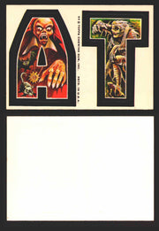 1973-74 Monster Initials Vintage Sticker Trading Cards You Pick Singles #1-#132 A T  - TvMovieCards.com