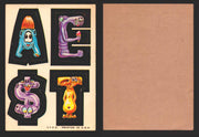 1967 Nutty Initials Sticker Trading Cards You Pick Singles #1-#60 Topps A E S T  - TvMovieCards.com