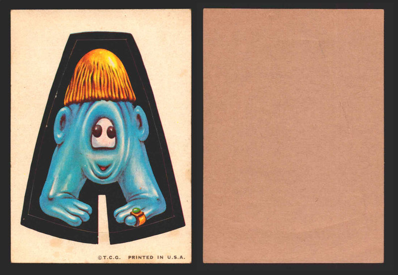 1967 Nutty Initials Sticker Trading Cards You Pick Singles #1-#60 Topps A  - TvMovieCards.com