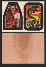 1973-74 Monster Initials Vintage Sticker Trading Cards You Pick Singles #1-#132 A S (Frankenstein/Snake)  - TvMovieCards.com