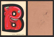 1967 Nutty Initials Sticker Trading Cards You Pick Singles #1-#60 Topps B  - TvMovieCards.com