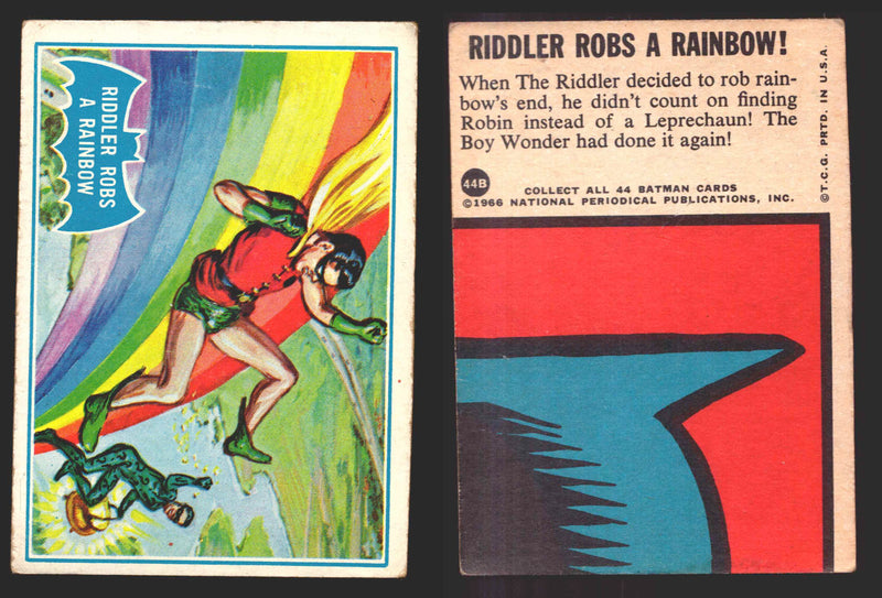 1966 Batman Puzzle B (Blue Bat) Vintage Trading Card You Pick Singles #1B-44B #44B  - TvMovieCards.com