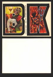 1973-74 Monster Initials Vintage Sticker Trading Cards You Pick Singles #1-#132 B K  - TvMovieCards.com