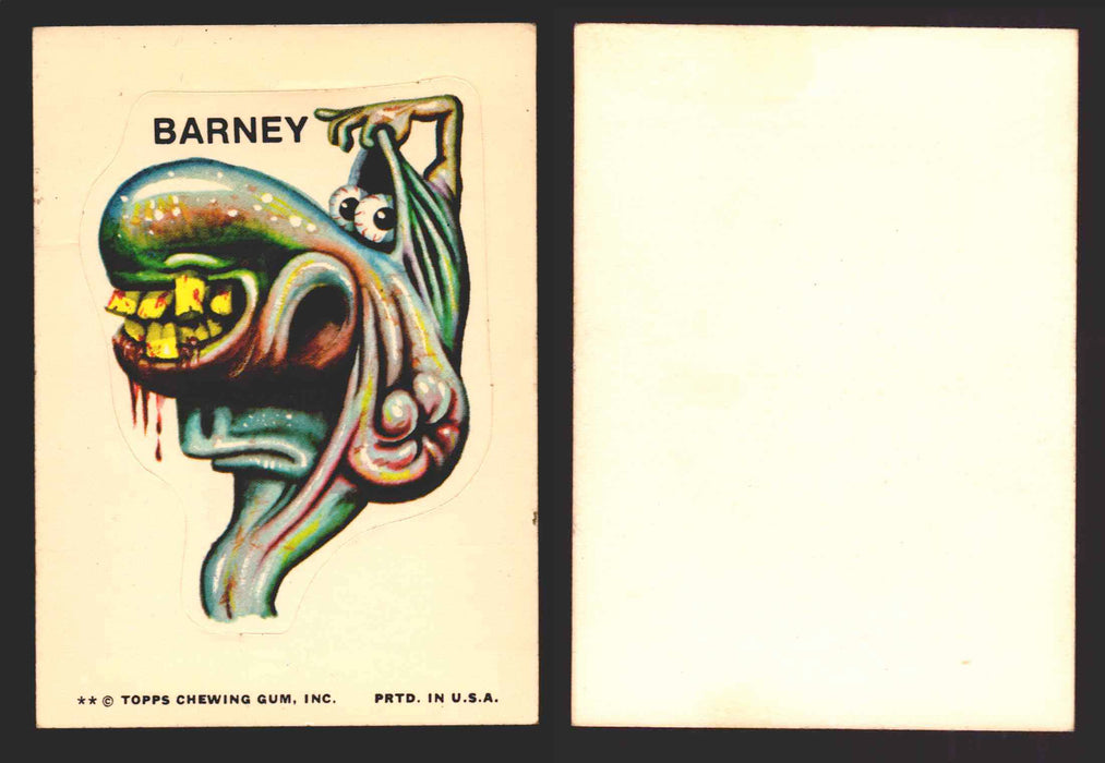 1976 Ugly Stickers White Back Trading Card You Pick Singles #1-55 Topps Barney  - TvMovieCards.com