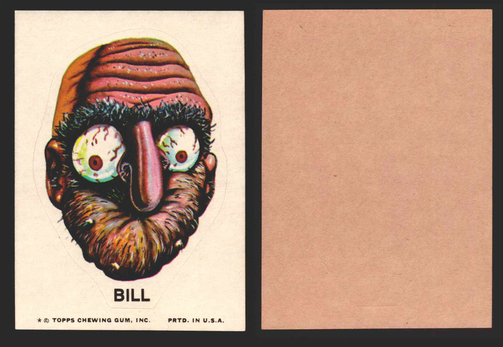1973-74 Ugly Stickers Tan Back Trading Card You Pick Singles #1-55 Topps Bill  - TvMovieCards.com