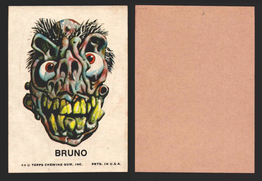 1973-74 Ugly Stickers Tan Back Trading Card You Pick Singles #1-55 Topps Bruno  - TvMovieCards.com