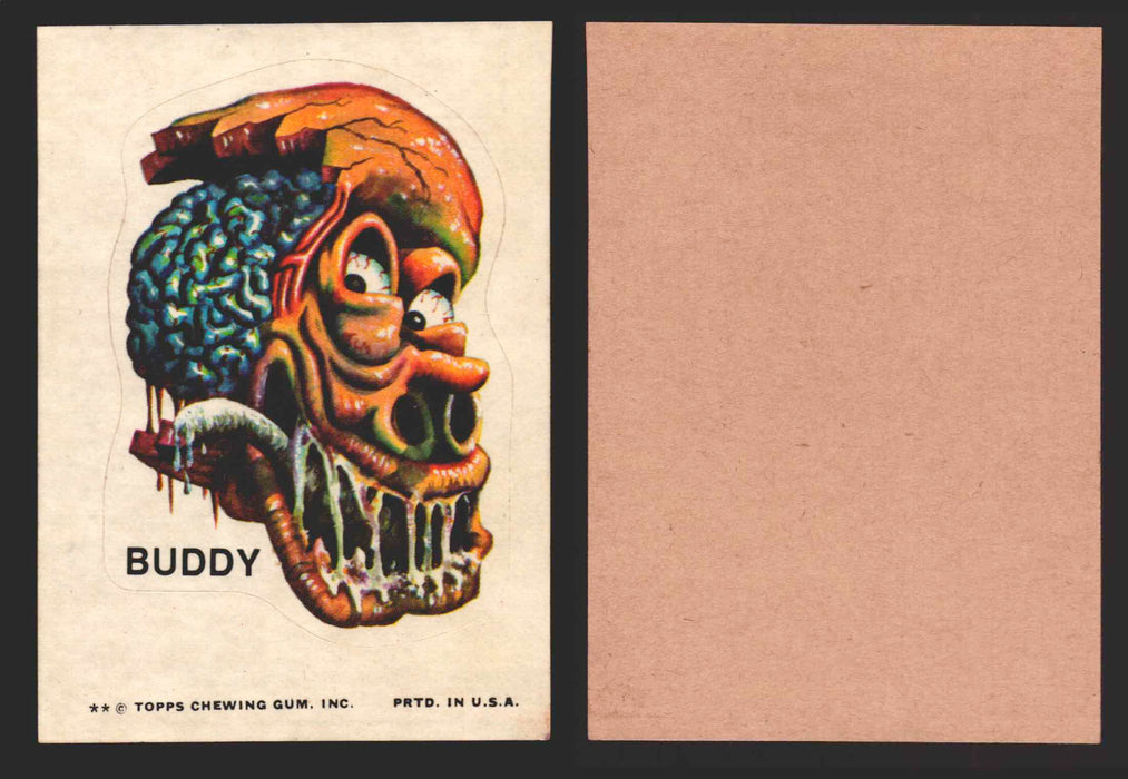 1973-74 Ugly Stickers Tan Back Trading Card You Pick Singles #1-55 Topps Buddy  - TvMovieCards.com