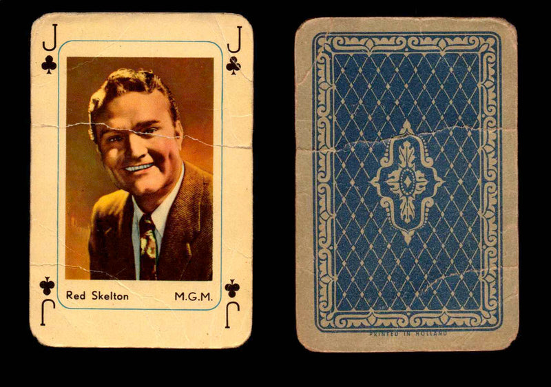 1959 Maple Leaf Hollywood Movie Stars Playing Cards You Pick Singles J - Clover - Red Skelton  - TvMovieCards.com