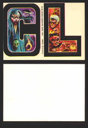 1973-74 Monster Initials Vintage Sticker Trading Cards You Pick Singles #1-#132 C L (Vampress/Frankenstein)  - TvMovieCards.com