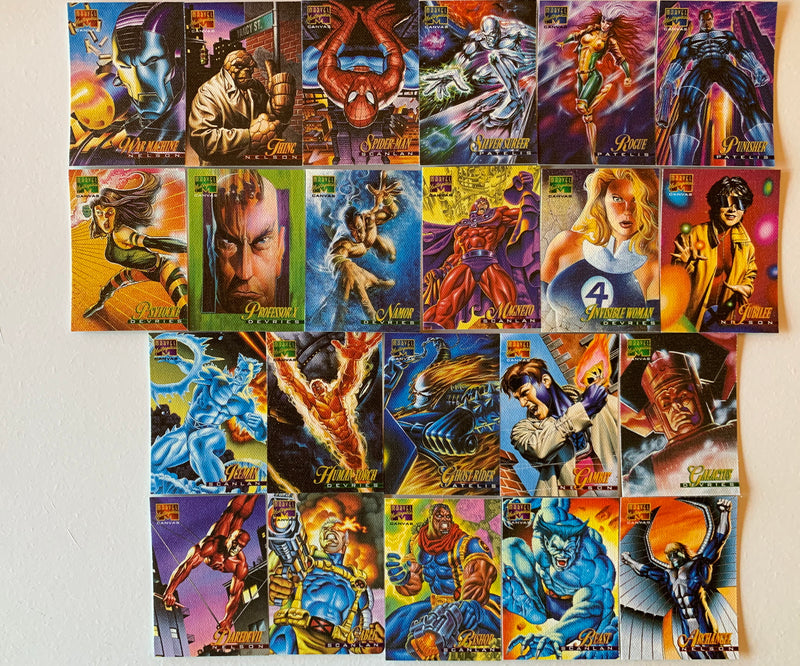 1995 Fleer Marvel Masterpieces Canvas Chase Card Set 22/22 Cards - TvMovieCards.com