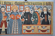 Antique 1700s-1800s Danish Festival / Party lithograph Art Print Poster 12 x 36   - TvMovieCards.com